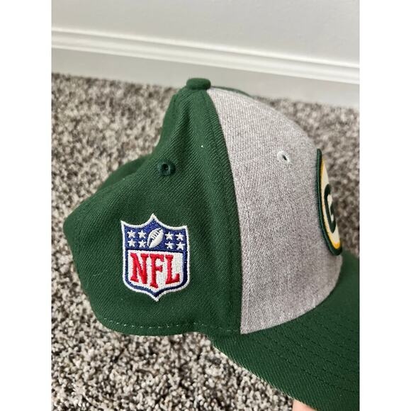 Green Bay Packers New Era 39THIRTY Historic Flex Hat Gray Green S/M - Picture 3 of 4